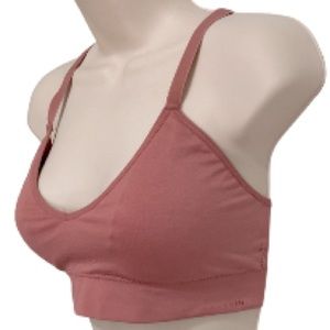 DANSKIN Cami Sport Exercise Workout Dance Bra Dusty Rose Pink Womens XL
